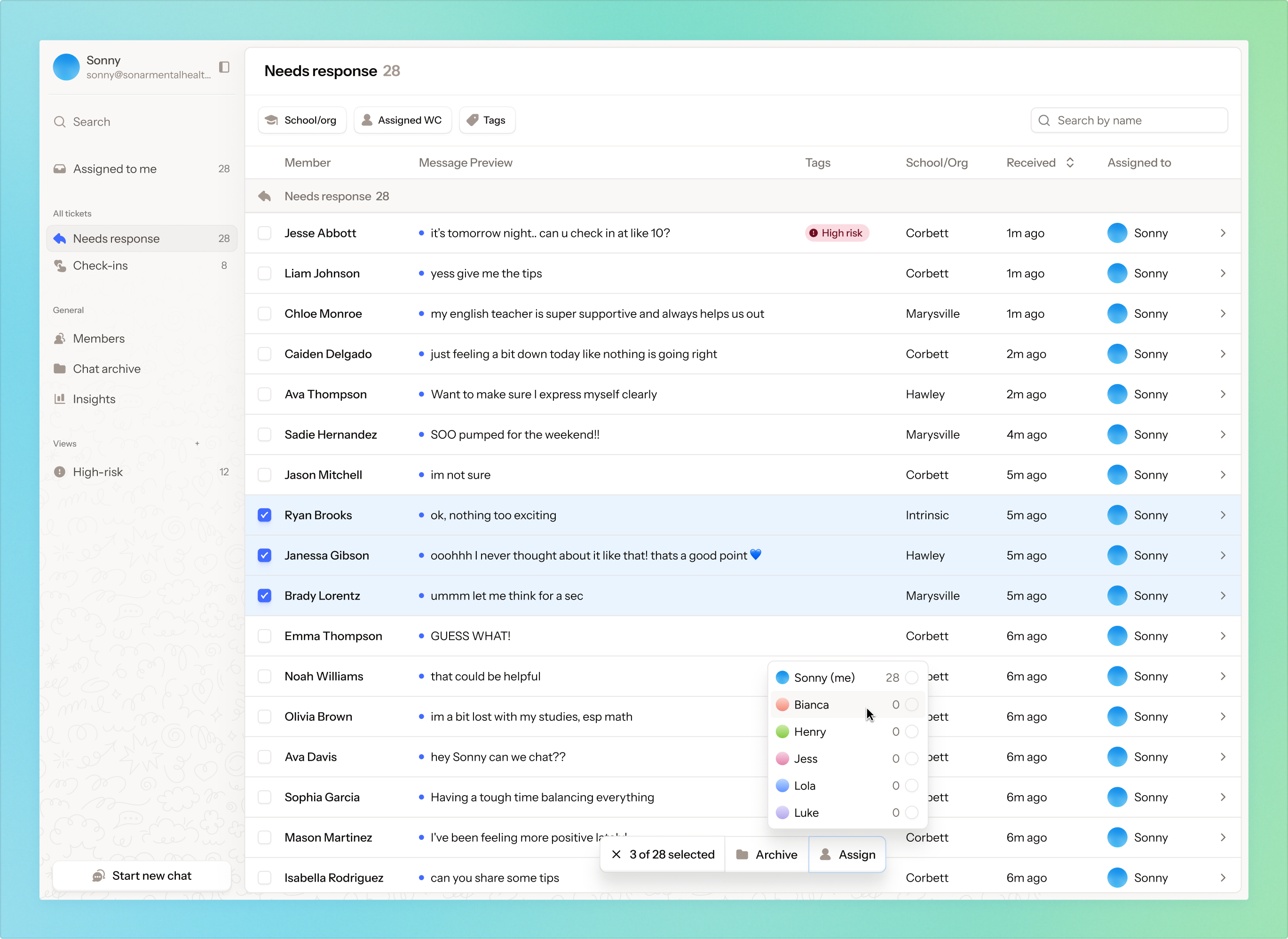 Ticket prioritization system in Sonar's internal platform